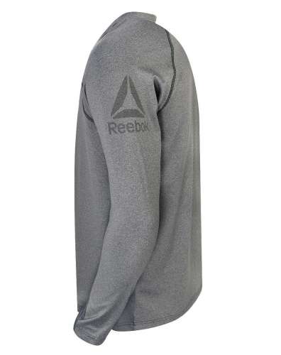 New Reebok- Poly Blend 1/4 Zip Dark Gray Heather Size Medium Best Clothing Deals